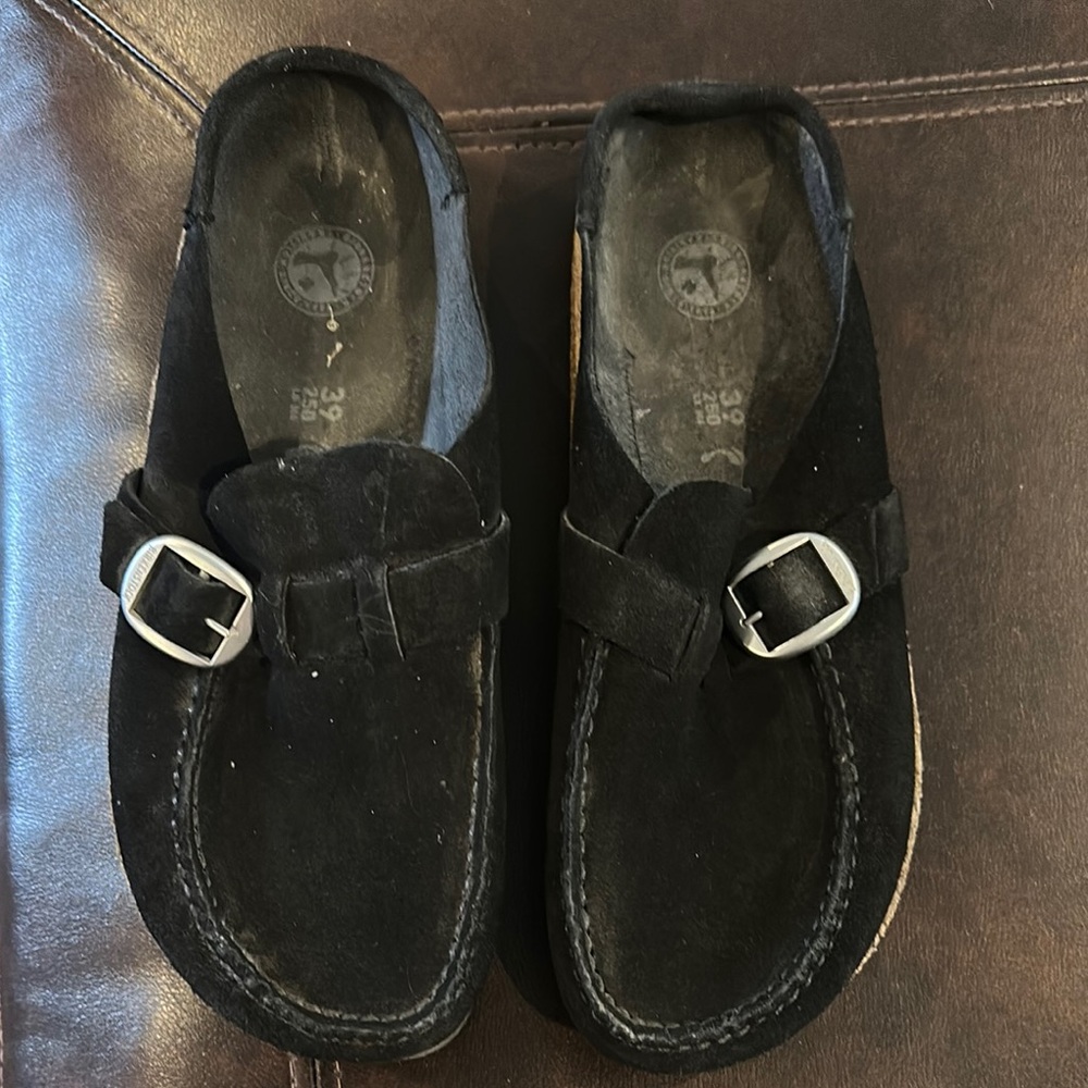 Birkenstock Black Suede Women's Shoes